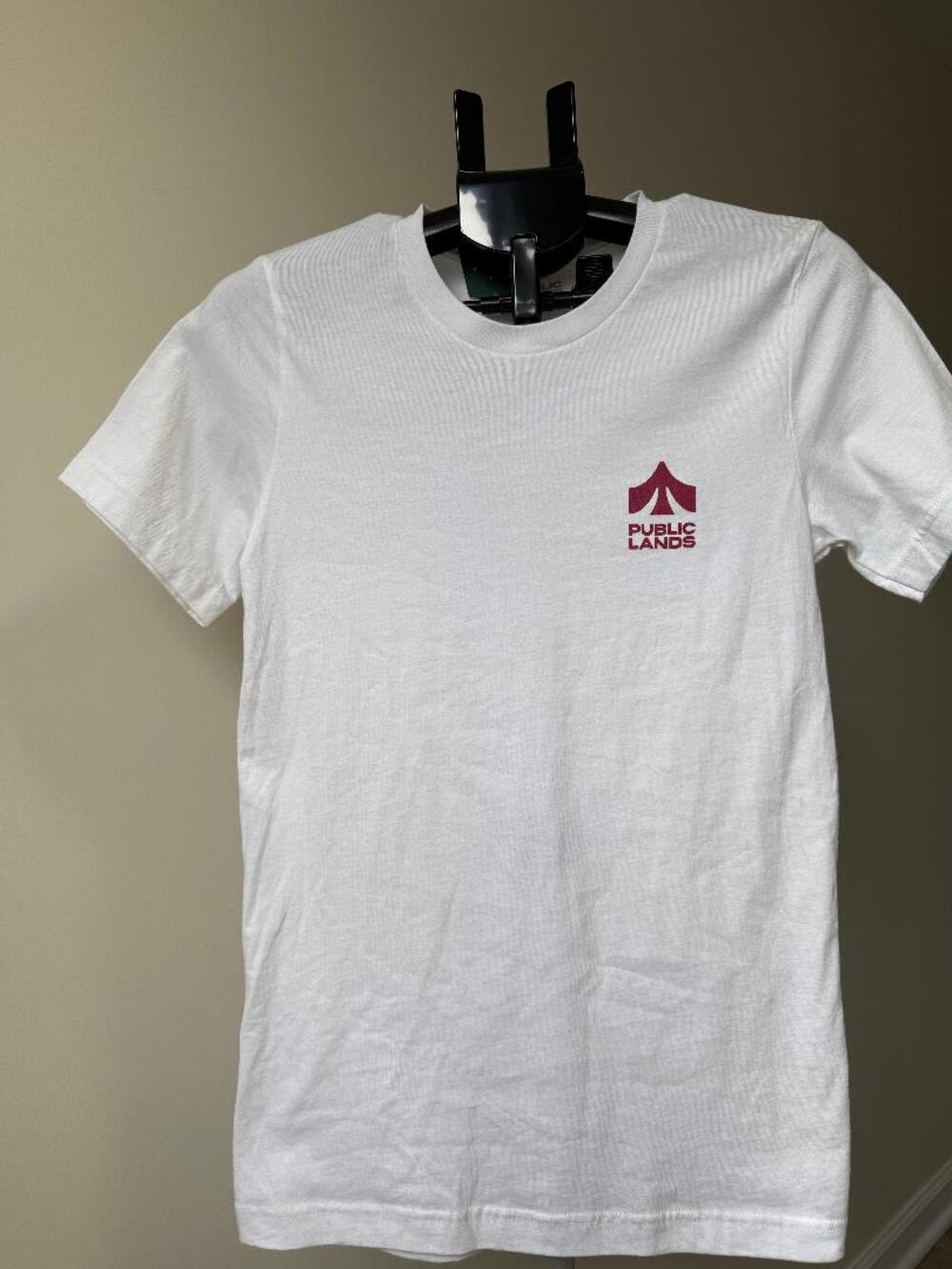 PUBLIC LANDS MEN'S SMALL T-SHIRT WHITE